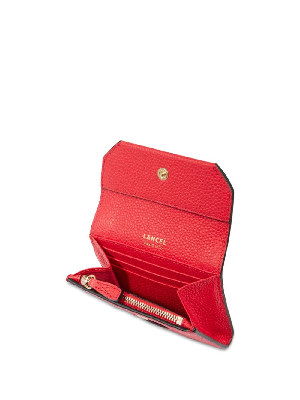 Shop Lancel Mini Ninon Wallet In Red