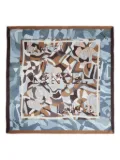 Lancel Square 70 puzzle-motif scarf - Green