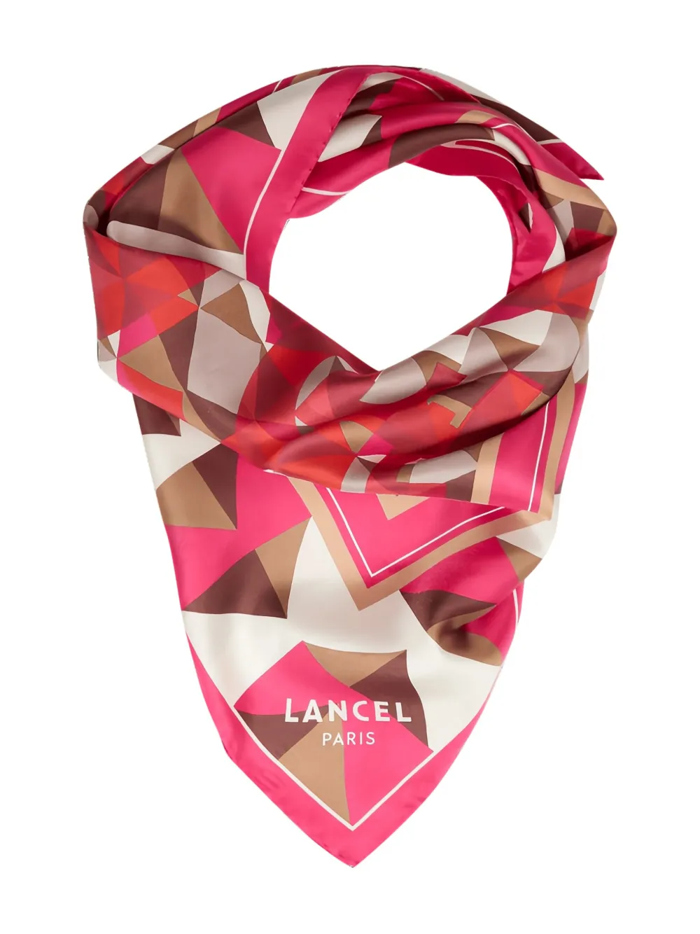 Lancel Labyrinth zijden sjaal - Roze