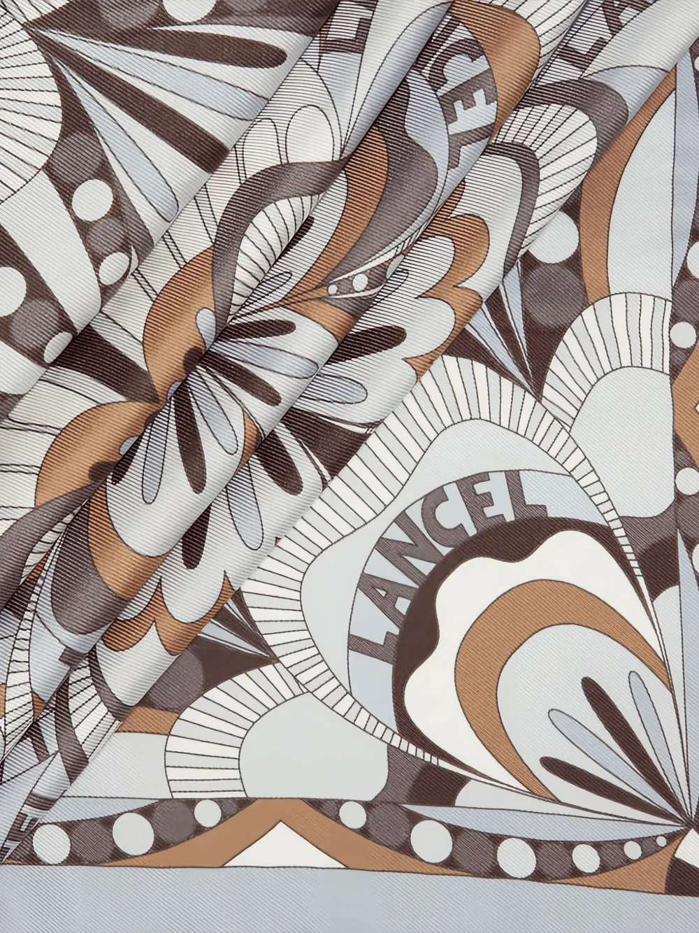 Lancel Sjaal met bloemenprint Grijs
