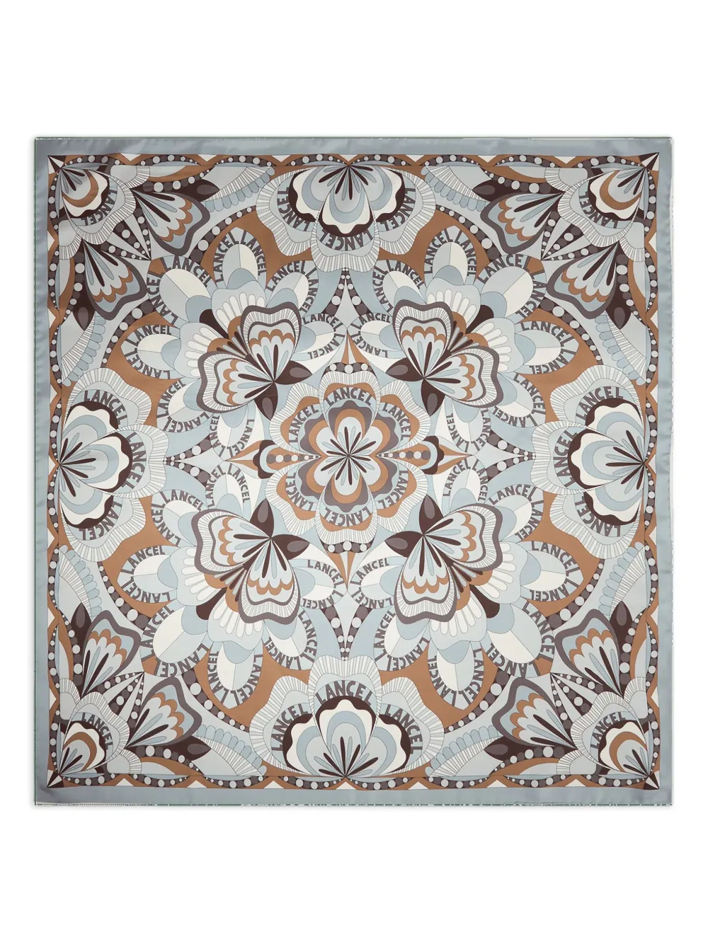 Lancel floral-motif silk scarf | Grey | Image 1