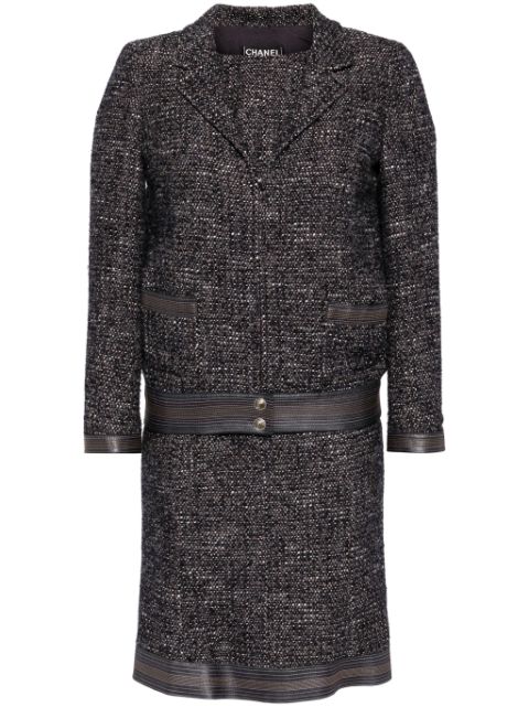 Cheap HOT SALE CHANEL 2004 tweed dress suit Women