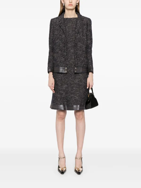 CHANEL Pre-Owned 2004 ツイード スーツ | ブルー | FARFETCH JP