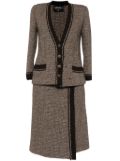 CHANEL Pre-Owned 1998 tweed skirt suit - Brown