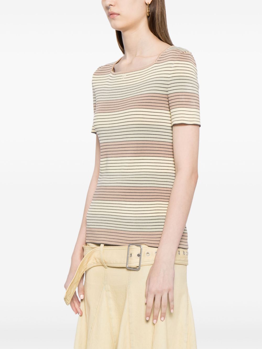 CHANEL 1998 striped knitted T-shirt Women