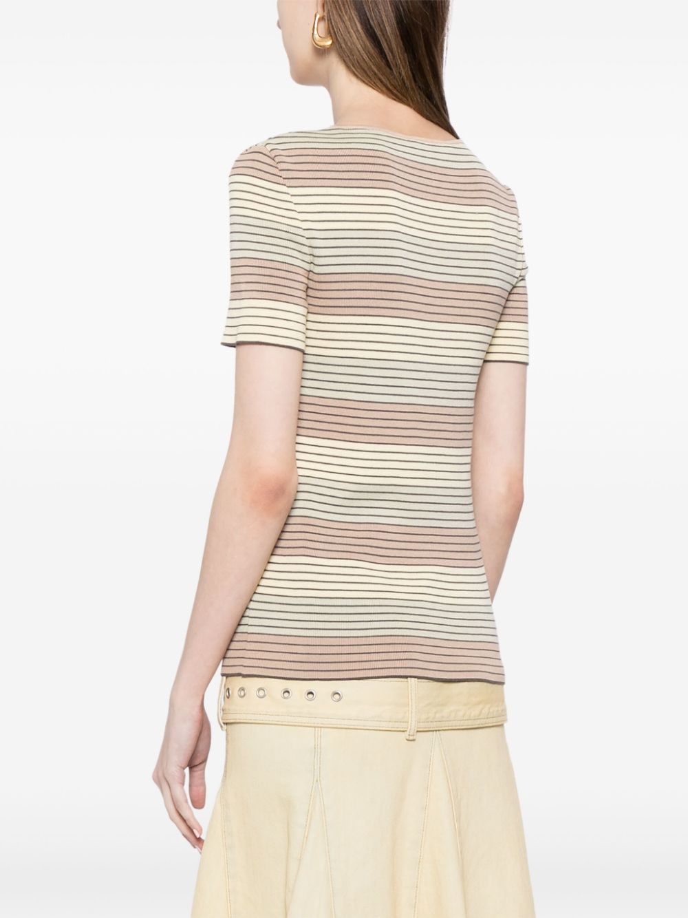 CHANEL 1998 striped knitted T-shirt Women