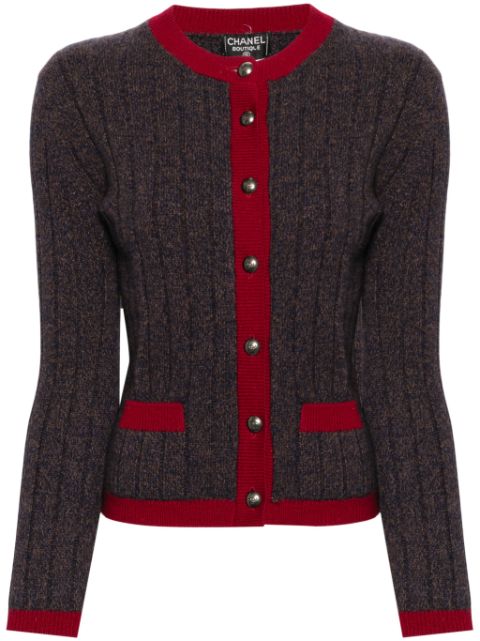 CHANEL 1997 two-tone cashmere cardigan Women