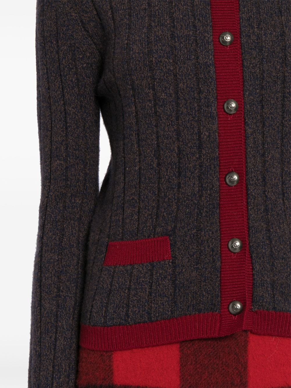 CHANEL 1997 two-tone cashmere cardigan Women