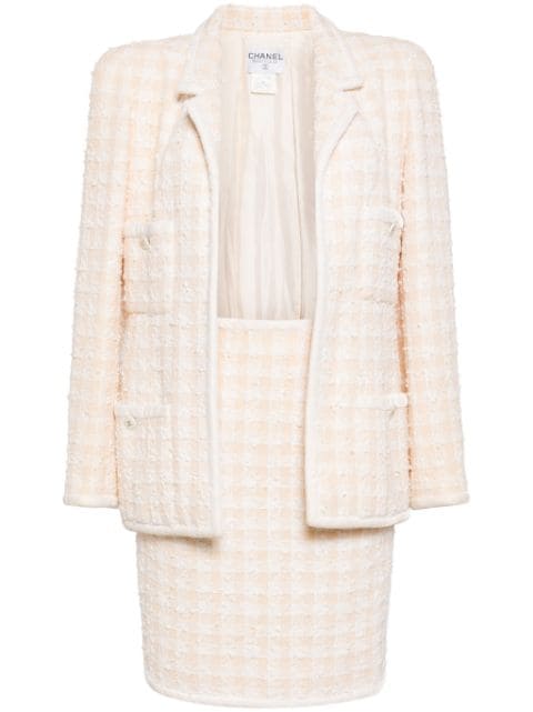 CHANEL Pre-Owned 1996 tweed skirt suit