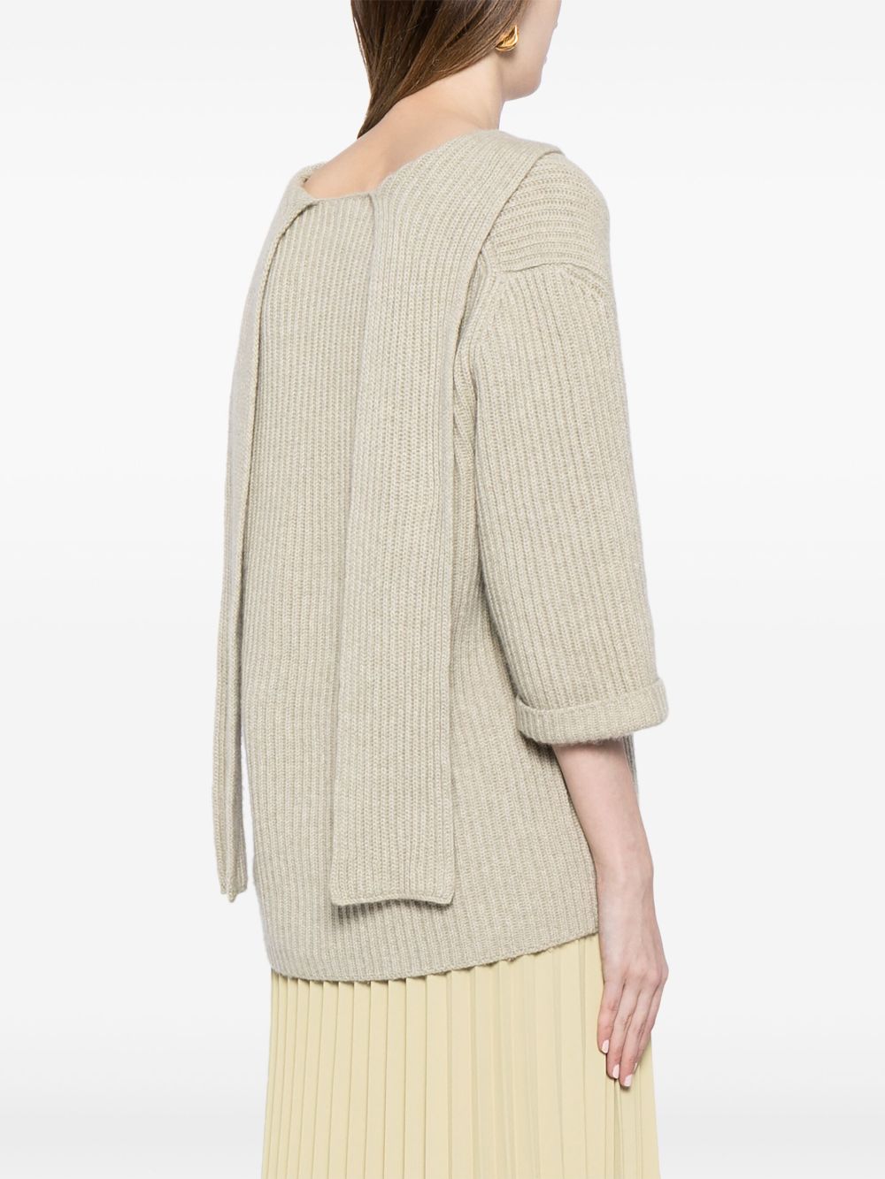 Cheap Marni logo-applique cashmere jumper Women