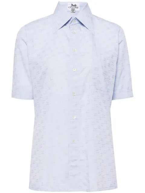 Celine Pre-Owned 1990-2000 Triomphe-jacquard cotton shirt