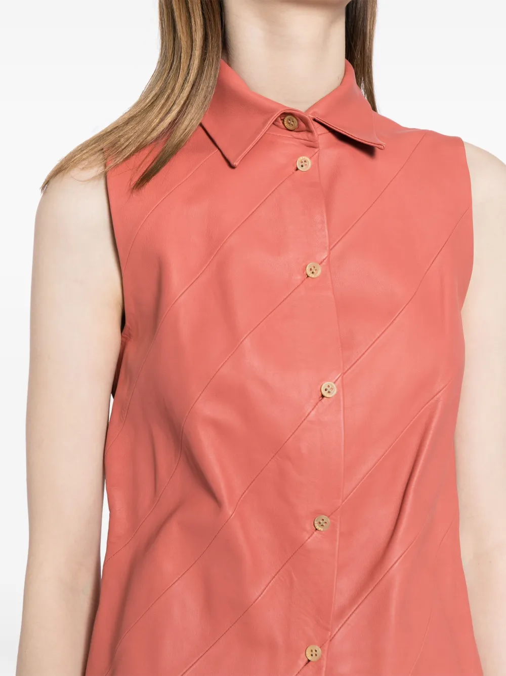 LOEWE 1990-2000s button-down leather vest Women