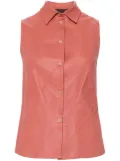 LOEWE 1990-2000s button-down leather vest - Pink