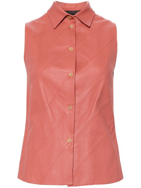 LOEWE 1990-2000s button-down leather vest Women