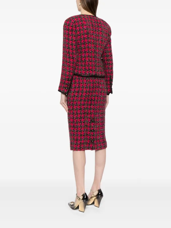 CHANEL Pre-Owned 1994 Tweed Skirt Suit | Purple | FARFETCH