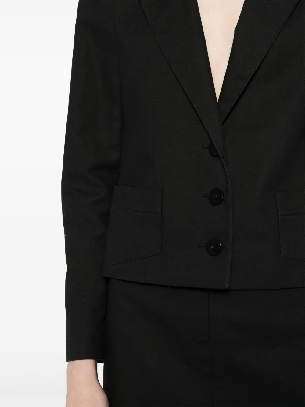 Pre-owned Chanel 1998 Single-breasted Skirt Suit In Black