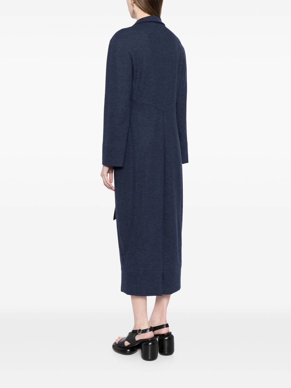 CHANEL 1998 draped wool midi dress Women