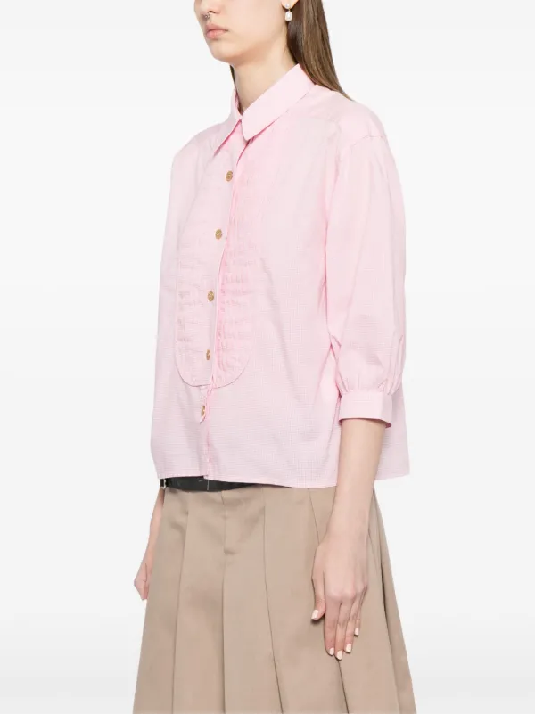 CHANEL ピンク シャツ CHANEL Pre-Owned 1990-2000s チェック シャツ | ピンク | FARFETCH JP