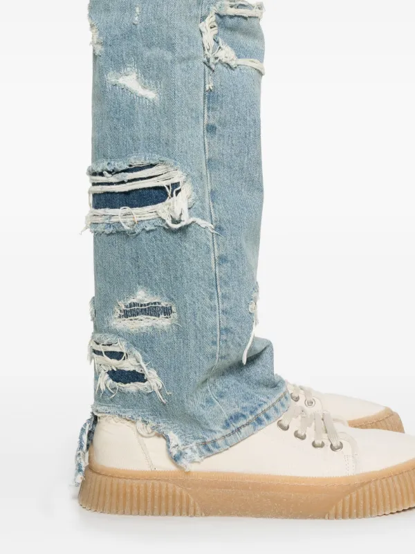 r*す様 LACE DOCKING FADE DENIM PANTS Ameri Signature Fade J1 Jeans | American Tall