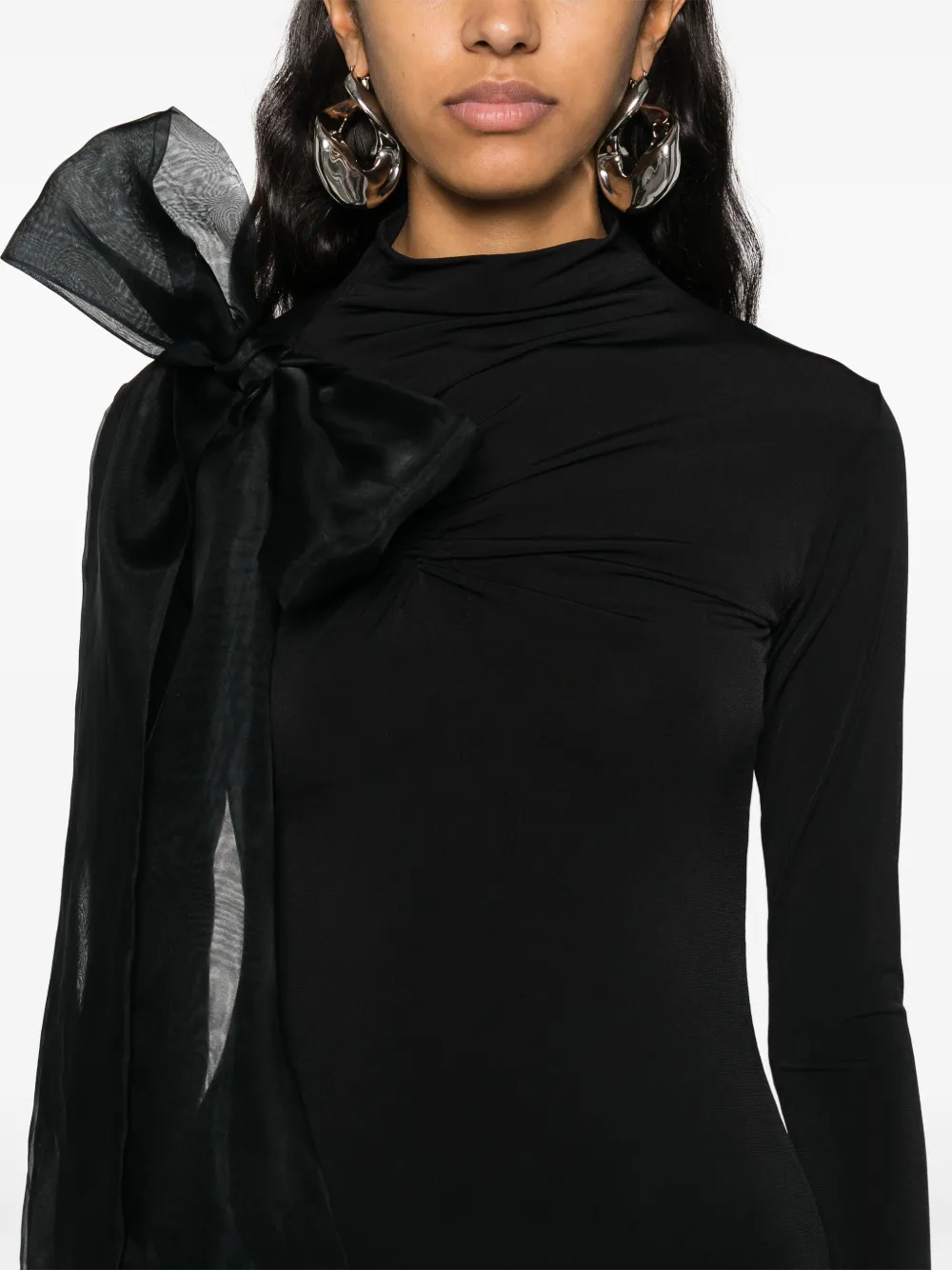 Atu Body Couture Shirt met strikdetail Zwart
