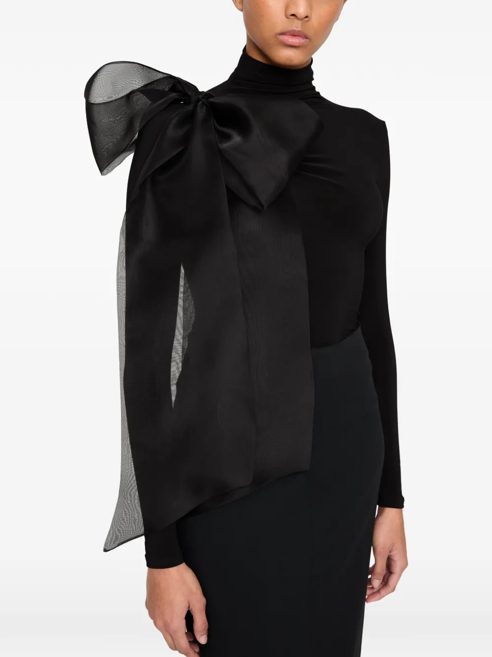 Atu Body Couture bow-detail blouse - Black