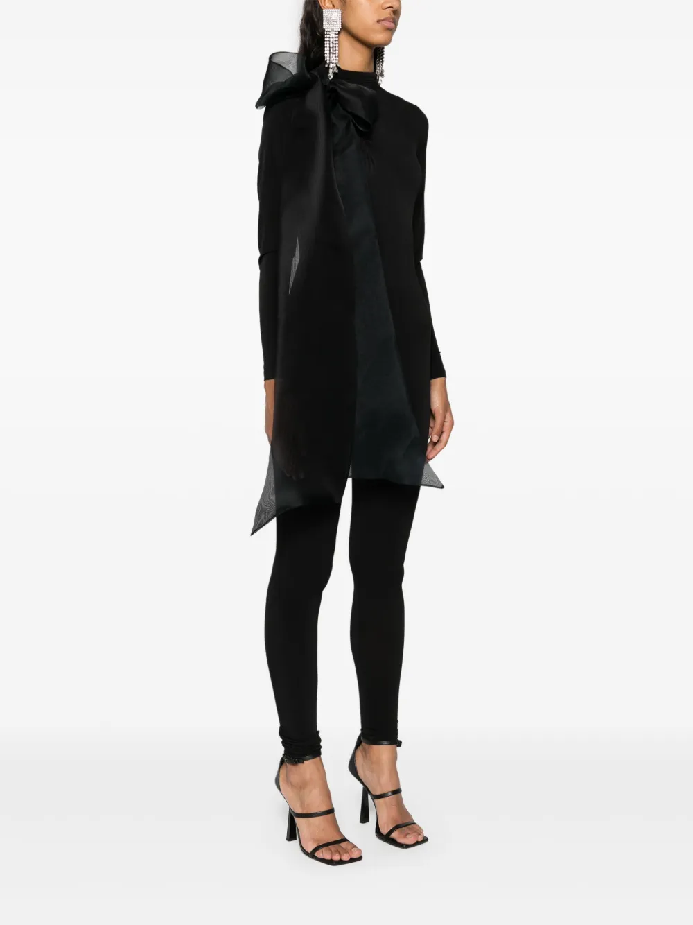 Atu Body Couture Gedrapeerde jumpsuit met ruches Zwart