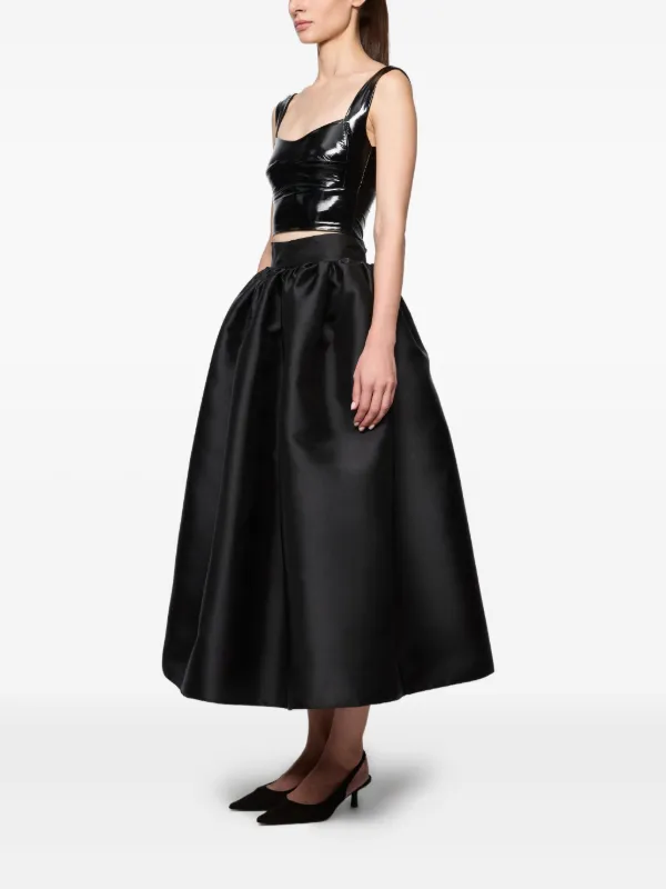 Atu Body Couture Saia Midi Godê Preto FARFETCH BR