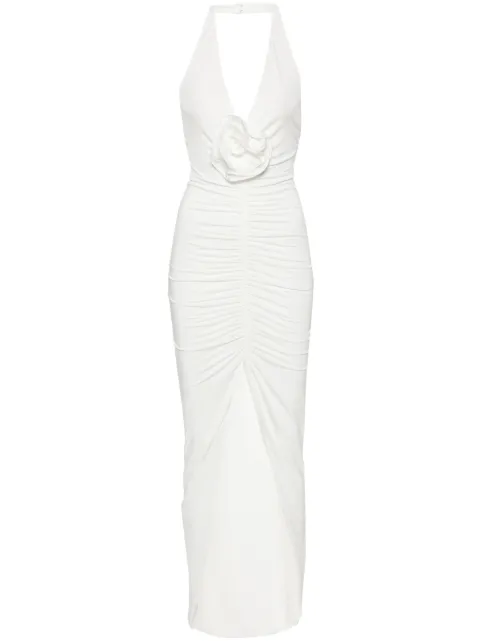NISSA robe longue à applique fleur