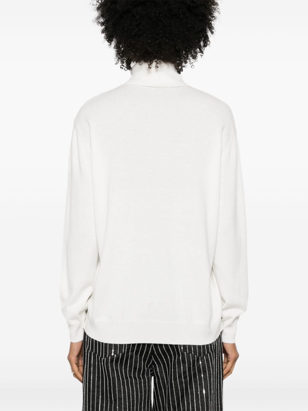 Shop Brunello Cucinelli Monili-detail Cashmere Jumper In White