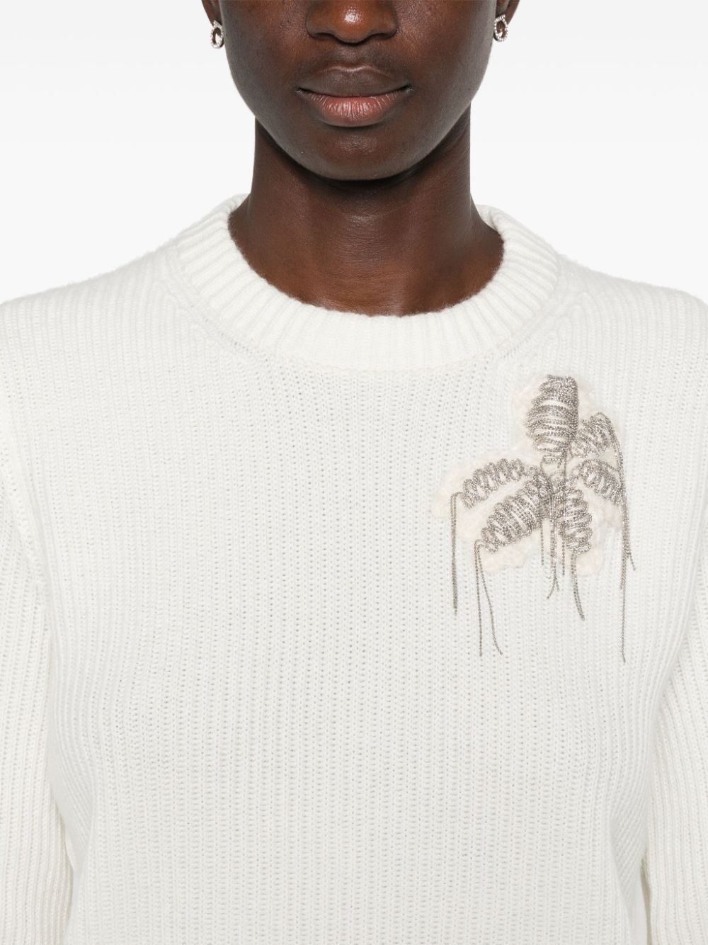 Affordable online deals Brunello Cucinelli Monili chain-detail cashmere jumper Women