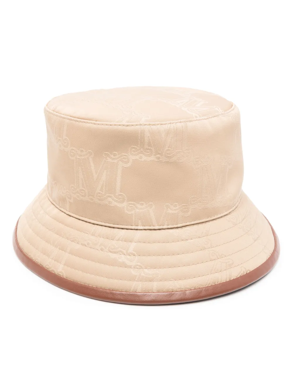 Max Mara Vissershoed met logo jacquard Bruin