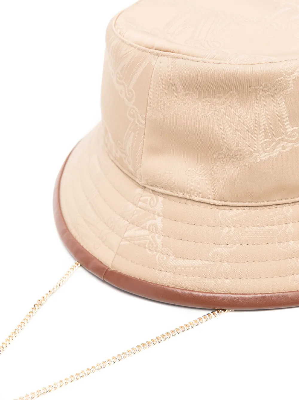 Max Mara Vissershoed met logo jacquard Bruin