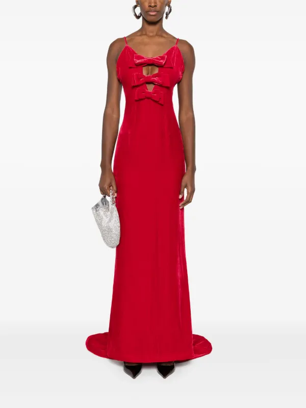 green emerald velvet dress VELVET DRESS WITH LACE BUSTIER  Alessandra Rich