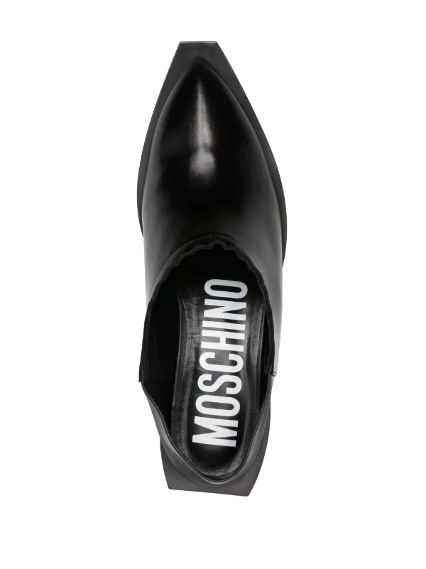 Moschino 40mm Cuban Heel Loafers Black FARFETCH AU