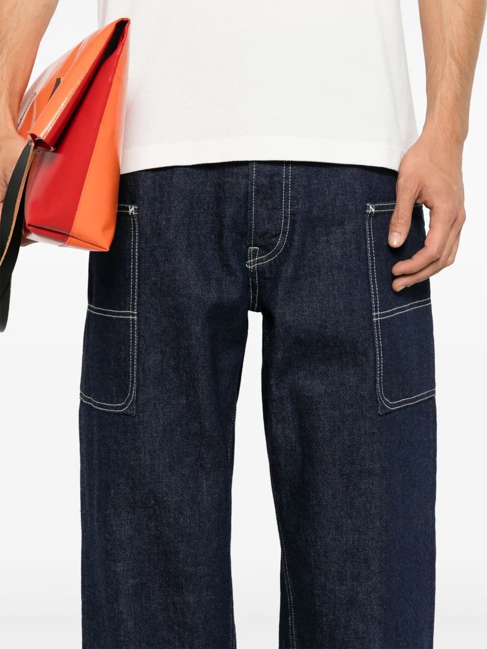 Kenzo Ruimvallende cargo jeans Blauw