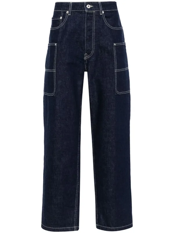 Kenzo Jeans Cargo Holgados Azul FARFETCH CO