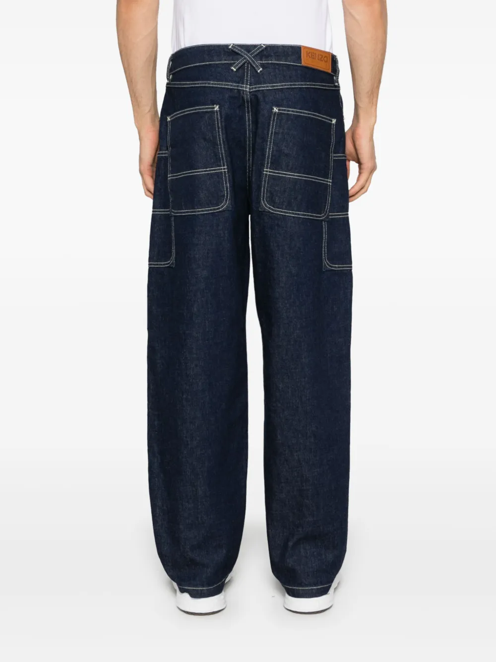 Kenzo Ruimvallende cargo jeans Blauw