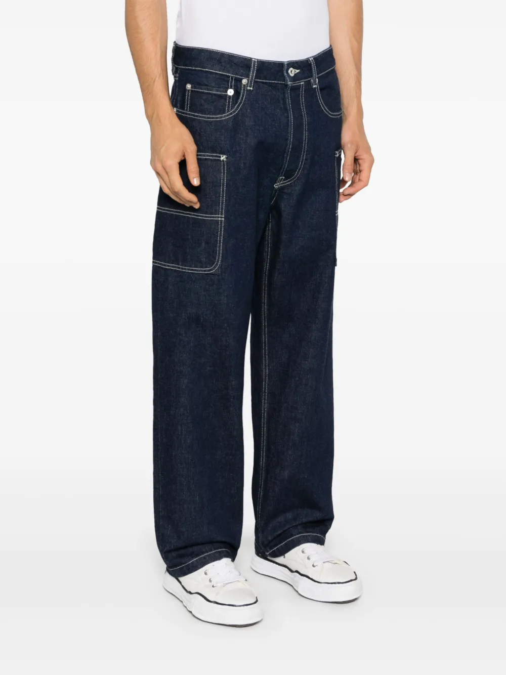 Kenzo Ruimvallende cargo jeans Blauw