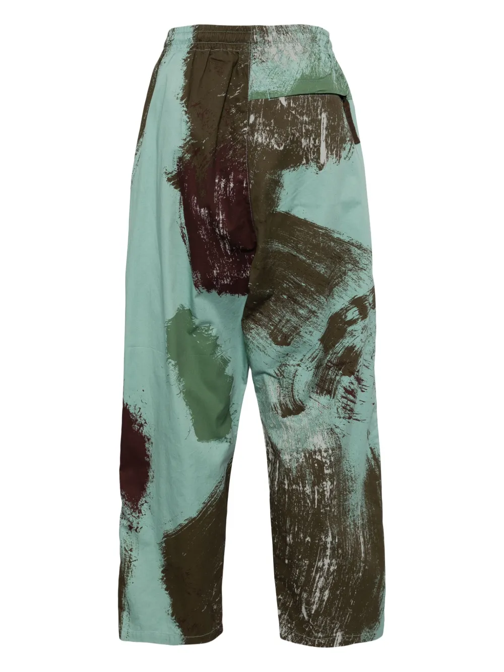 KAPITAL Gekamde Burberry Easy broek - Groen