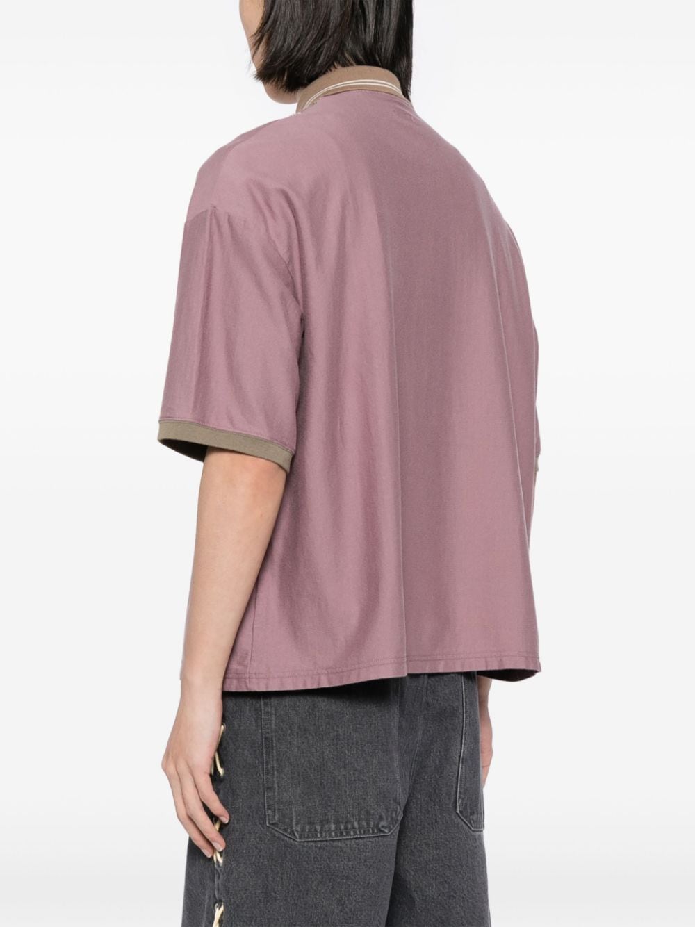 Shop Kapital Tenjiku Polo Shirt In Purple