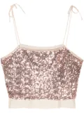 Baum Und Pferdgarten Jovana sequinned crop top - Neutrals
