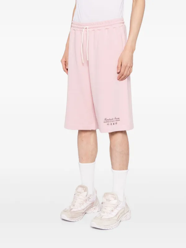 MSGM Printed Cotton Track Shorts | Pink | FARFETCH