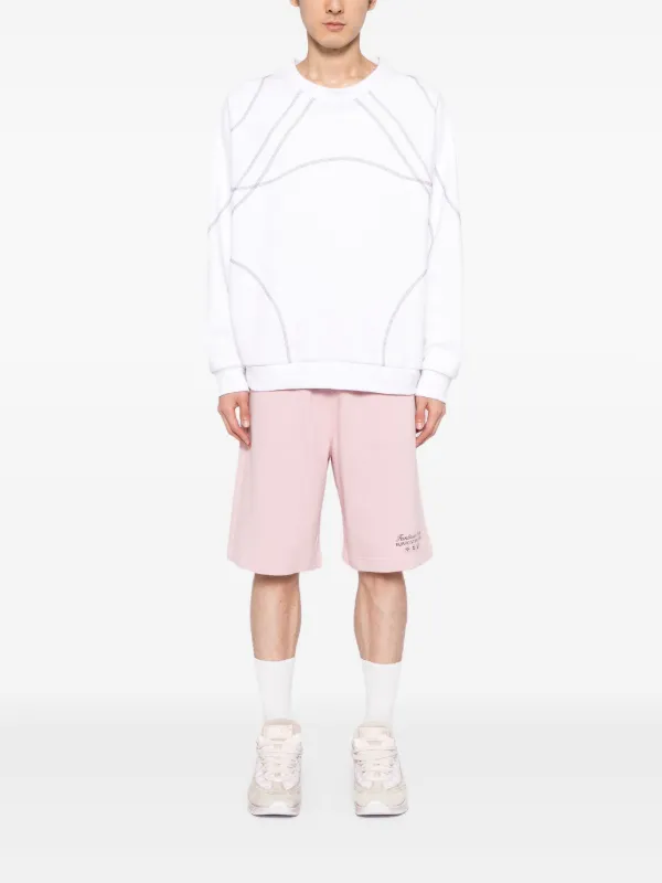 MSGM Printed Cotton Track Shorts | Pink | FARFETCH