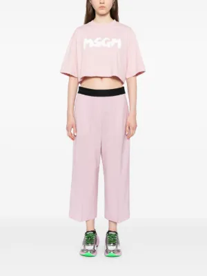 MSGM ハイウエストクロップドトラウザー 【関税込】 MSGM Official Store - MSGM Official