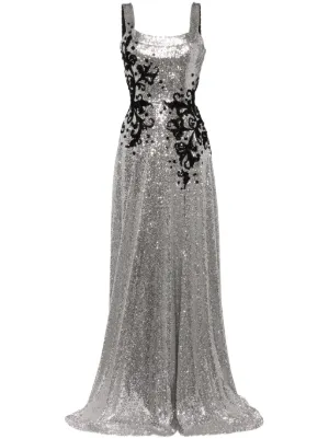 オールインワン・サロペット Saiid Kobeisy Printed Sequin Flared Dress Printed Sequin flared dress – Saiid Kobeisy Online