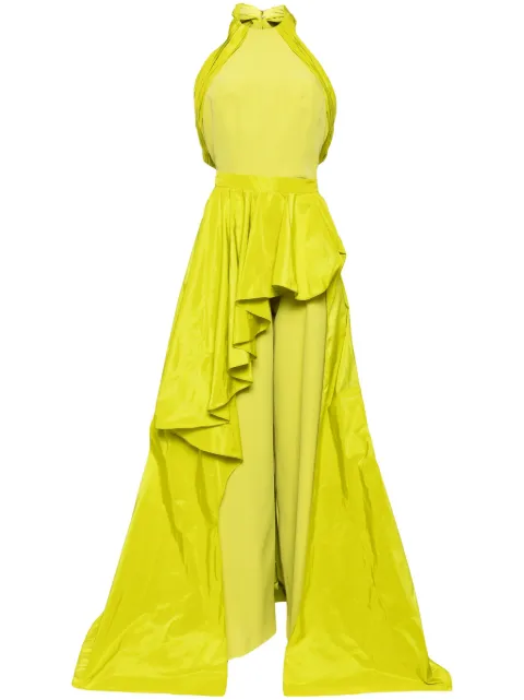 Saiid Kobeisy detachable overskirt sleeveless jumpsuit