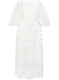 Saiid Kobeisy striped off-shoulder dress - White