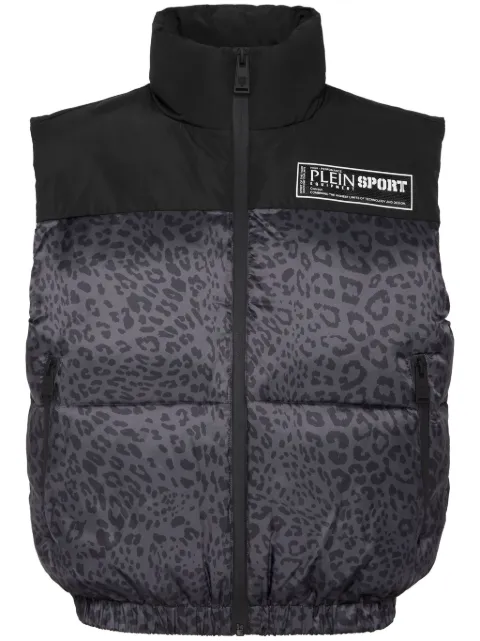 Plein Sport leopard-print gilet
