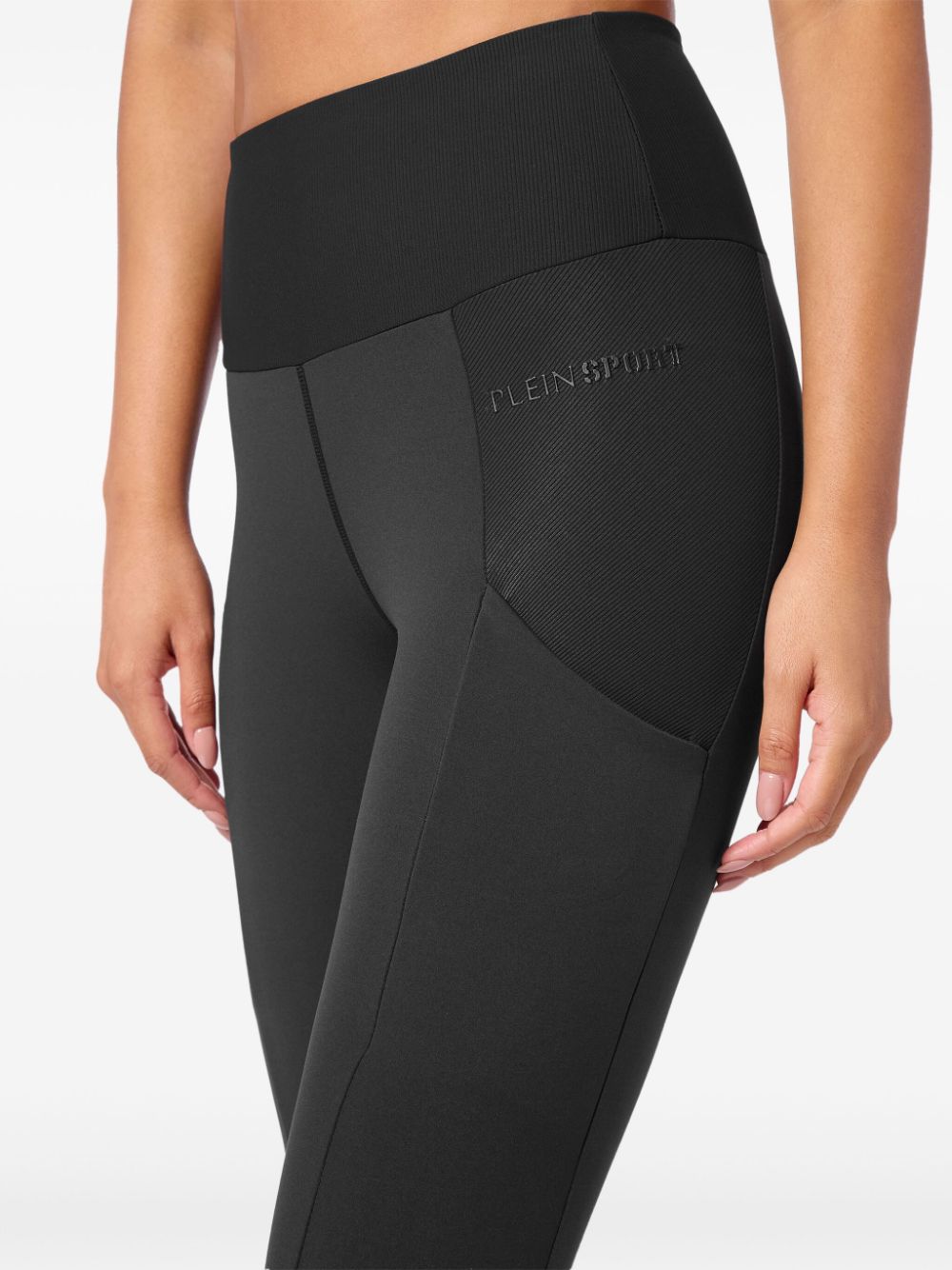 Plein Sport Legging met logo-vlak - Zwart