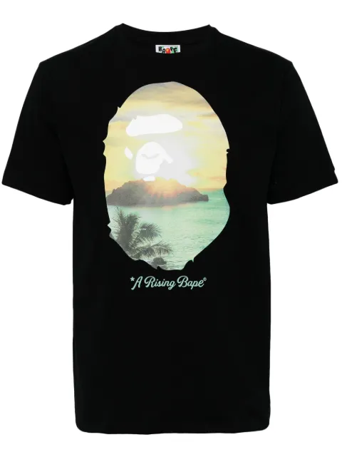 A BATHING APE® logo-print cotton T-shirt